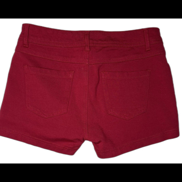 Active USA Shorts Size M Flat Front Stretch Activewear 5 Pocket Cheeky Beach Red - Picture 2 of 8